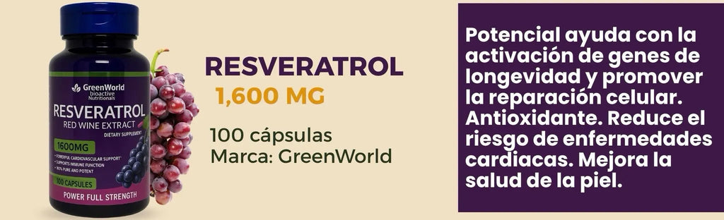 Resveratrol 1600 mg - 100 Cápsulas
